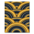 Layered Golden Arc Abstract Rug