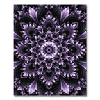Elegant Lavender Royal Fractal Mandala Rug