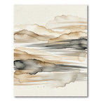 Neutral Watercolor Landscape Brushstroke Art Rug