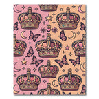 Pink Peach Crown Butterfly Celestial Rug