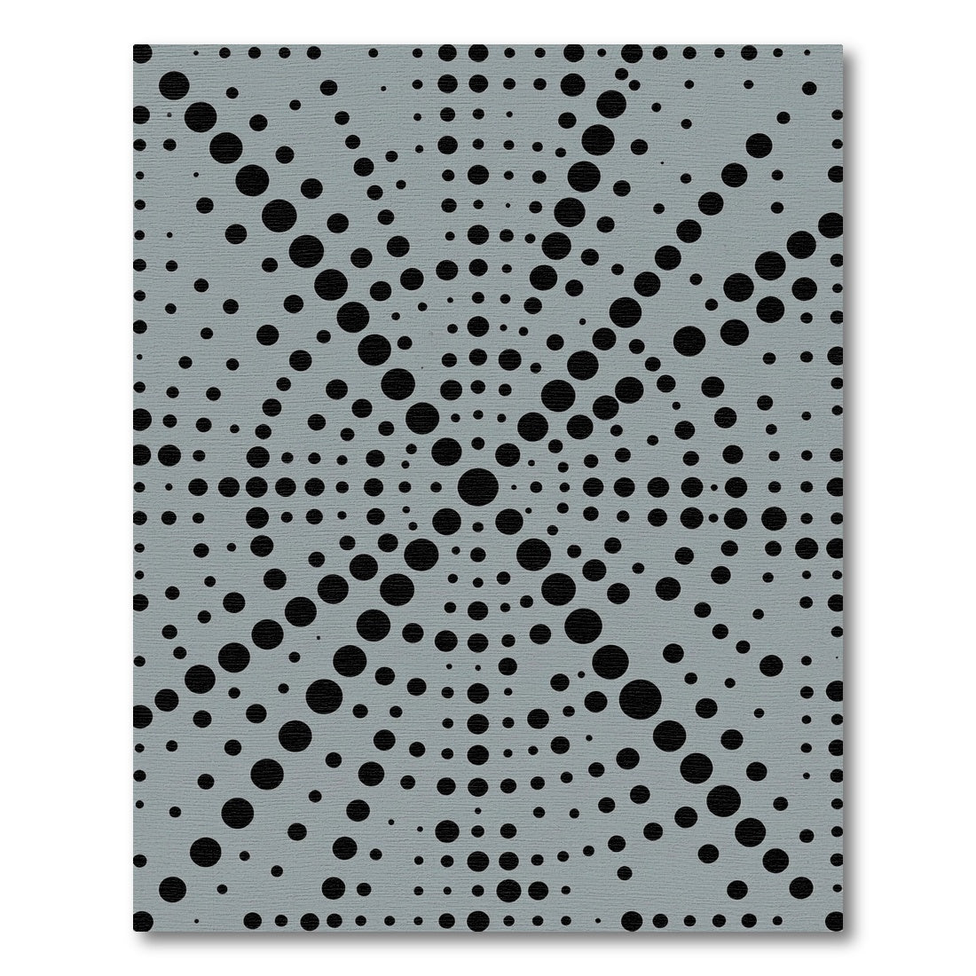 Gray Black Dot Radial Swirl Rug