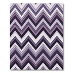 Chic Purple Chevron Zigzag Layered Rug