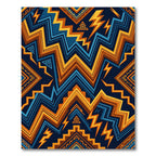 Electric Sun Blue Geometric Tribal Rug