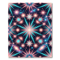 Cosmic Neon Starburst Geometric Galaxy Rug