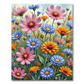 Vibrant Wildflower Meadow Botanical Garden Rug