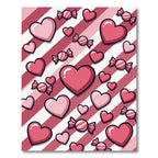 Pink Sweet Hearts Candy Background Rug