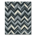 Monochromatic Herringbone Chevron Zigzag Area Rug