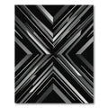 Monochrome Sharp Geometric Angular X Composition Rug