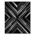 Monochrome Sharp Geometric Angular X Composition Rug