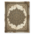 Ornate Coffee And Charcoal Floral Medallion Rug