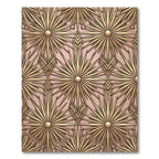 Golden Starburst Art Deco Blush Rug