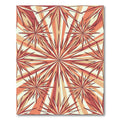 Coral Burst Starburst Radiating Rug