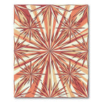 Coral Burst Starburst Radiating Rug