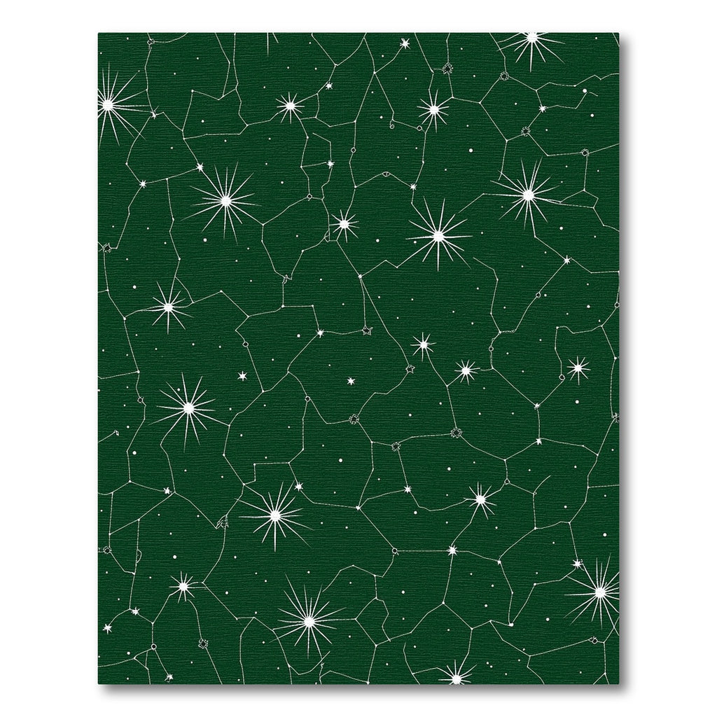 Deep Green Celestial Star Map Rug