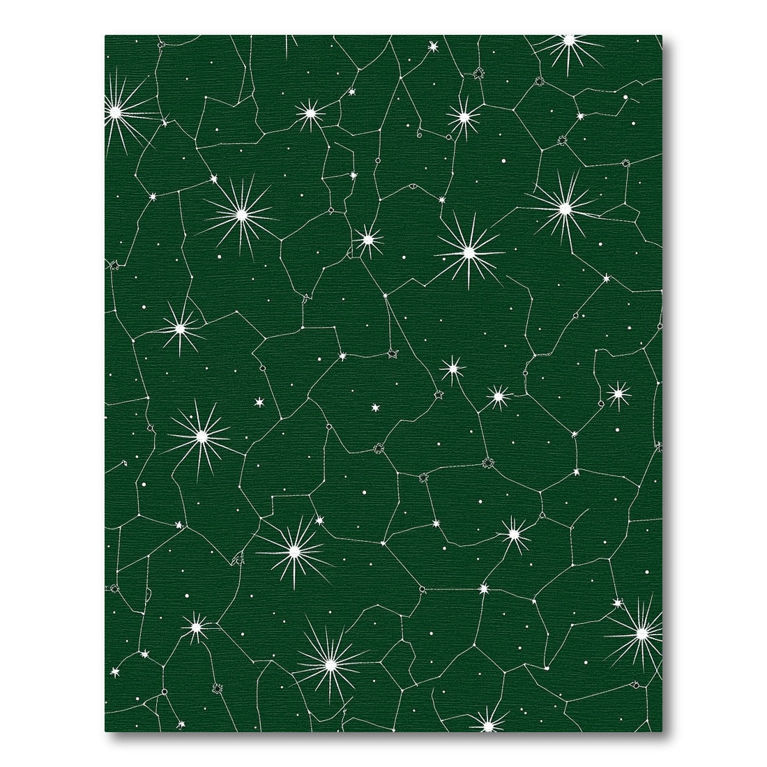 Deep Green Celestial Star Map Rug