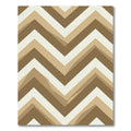 Modern Earthy Neutral Chevron Zigzag Rug