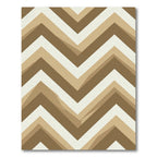 Modern Earthy Neutral Chevron Zigzag Rug