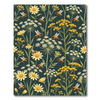 Honey Bee Garden Meadow Dark Teal Rug