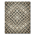 Intricate Lattice Geometric Net Rug