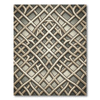Intricate Lattice Geometric Net Rug