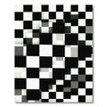 Monochromatic Illusionary Chessboard Squares Rug