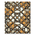 Metallic Bronze Lattice Geometric Overlay Rug
