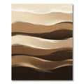 Earthy Abstract Dune Wave Rug