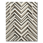 Layered Ivory Chevron Angles Rug