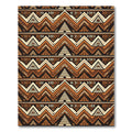 Earthy Ochre Geometric Zigzag Tribal Rug