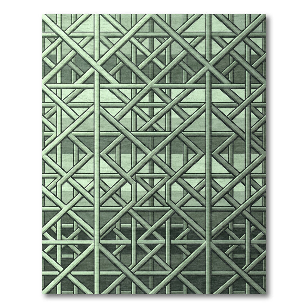 Interlocking Geometric Linework Shade Rug