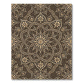 Ornate Gold Floral Mandala Rug