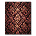 Ornate Burgundy Floral Damask Rug