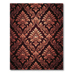 Ornate Burgundy Floral Damask Rug