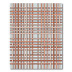 Coral Interwoven Lattice Geometric Rug