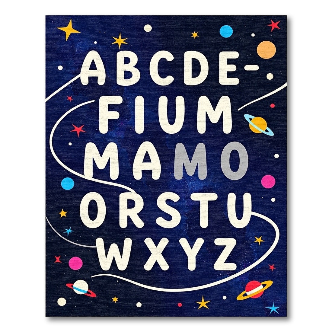 Cosmic Alphabet Galaxy Stars Rug