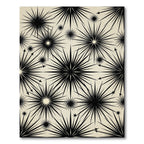 Black Starburst Shattered Glass Rug