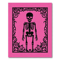 Black Skeleton Ornate Gothic Design Rug