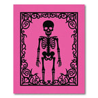 Black Skeleton Ornate Gothic Design Rug