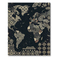 Global Patchwork Map Paisley Accents Rug