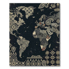 Global Patchwork Map Paisley Accents Rug