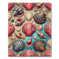 Coastal Seashell Beach Bliss Illustration Rug