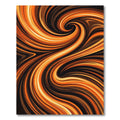 Golden Amber Swirling Abstract Waves Rug