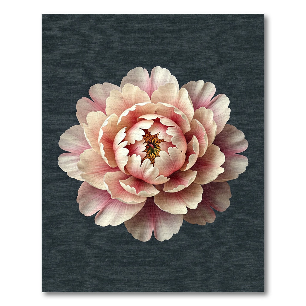 Ornate Pink Peony Blossom Rug