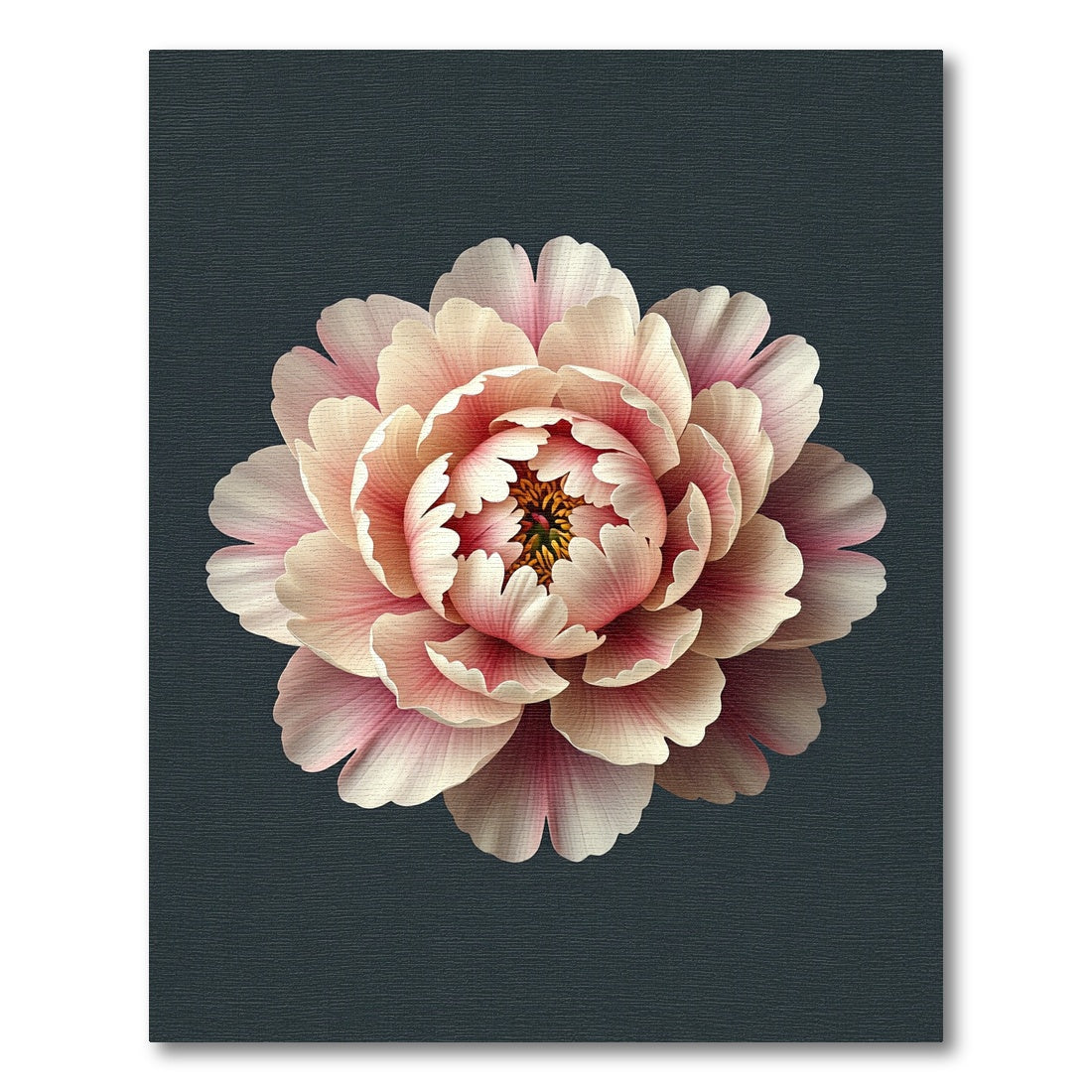 Ornate Pink Peony Blossom Rug