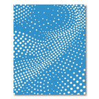 Bright Blue White Dot Wave Rug