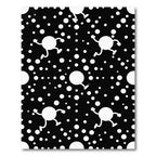 Playful White Figure Black Dot Rug