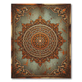 Ornate Copper Grand Medallion Rug