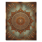 Ornate Copper Grand Medallion Rug