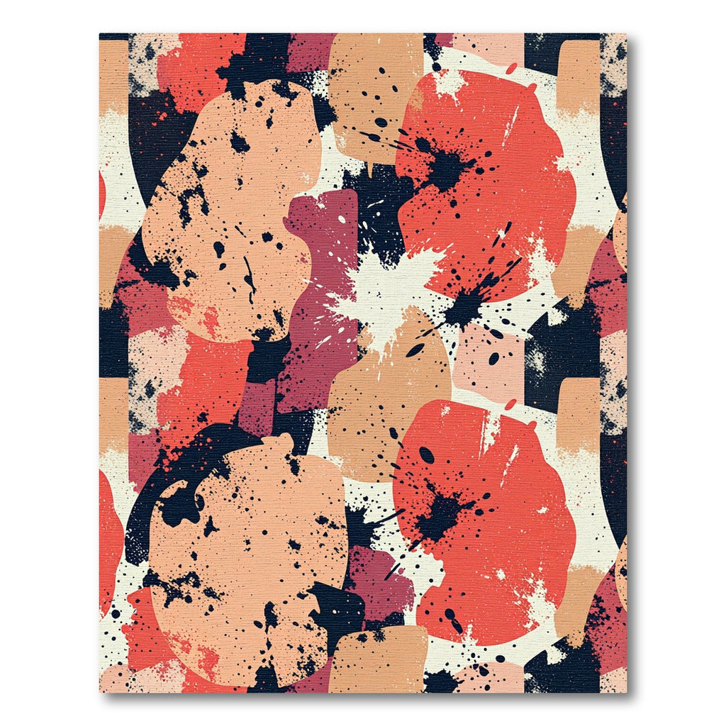Abstract Splash Paint Composition Rug