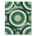 Verdant Grassy Grunge Circles Rug